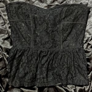 Strapless Sweetheart Crop Top